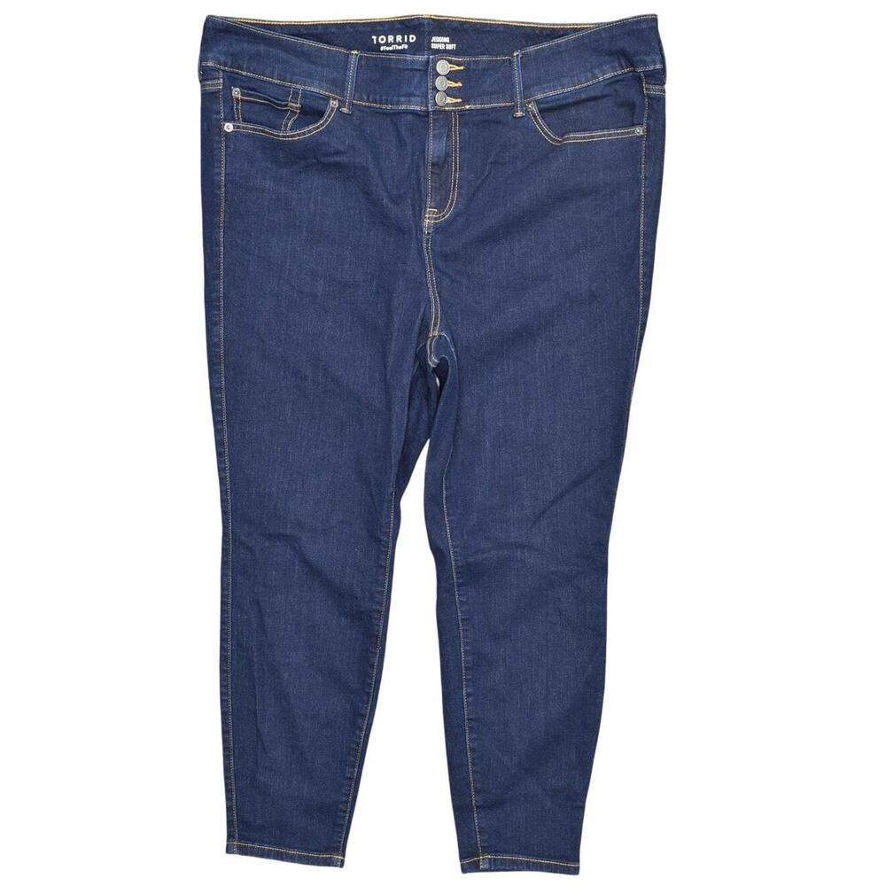 Torrid Women Blue Jegging Super Soft Jeans Plus Size 22S Cotton Blend Zip Solid